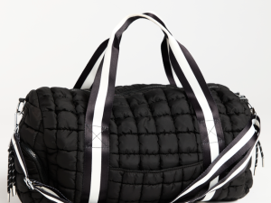 Haylie Active State Black Quilted Duffle Bag