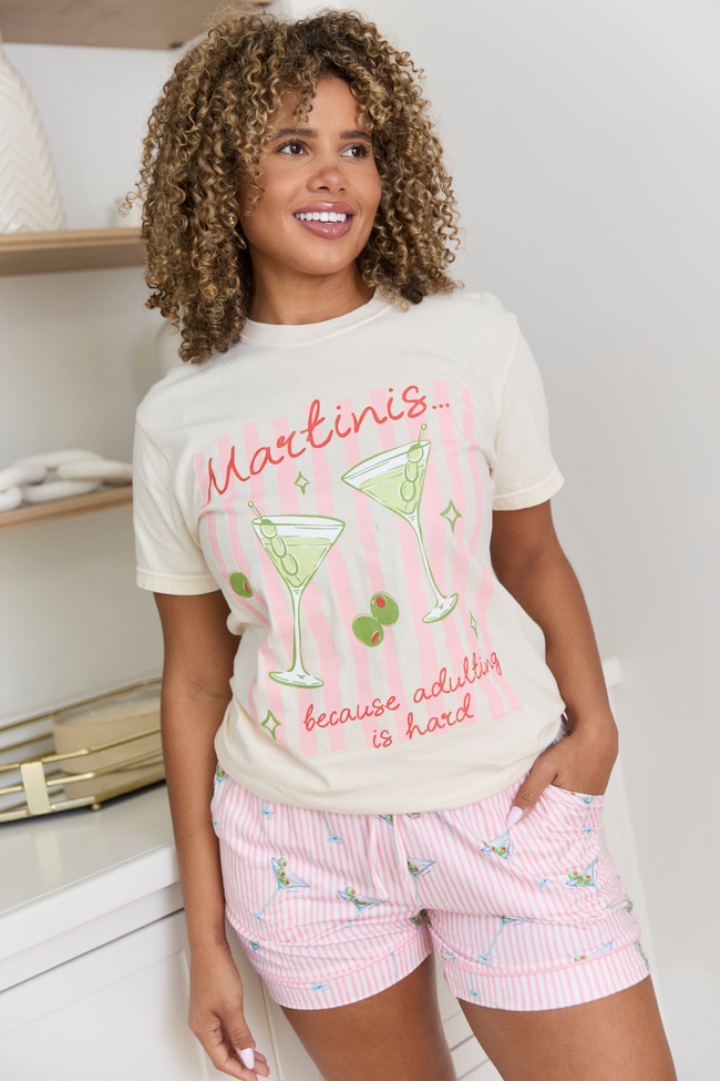Adulting Is Hard Ivory Graphic Tee - Image 4