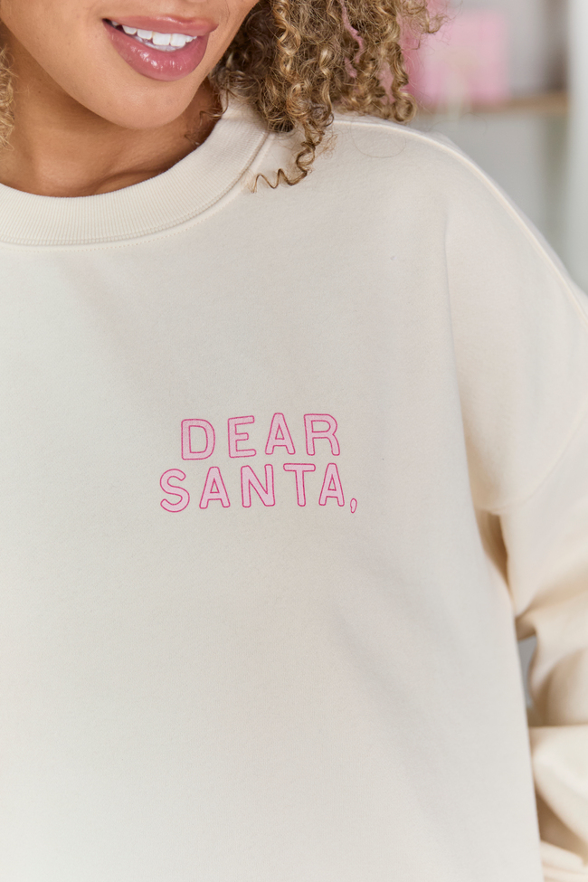 Dear Santa Cream Graphic Sweatshirt - Image 4