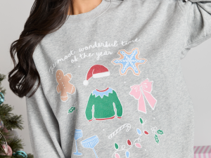 It's The Most Wonderful Time Of The Year Light Grey Graphic Sweatshirt