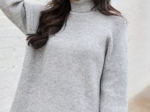 Jameson Heathered Grey Turtleneck Sweater