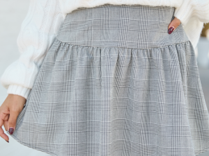Alpine Black Plaid Mini Skirt
