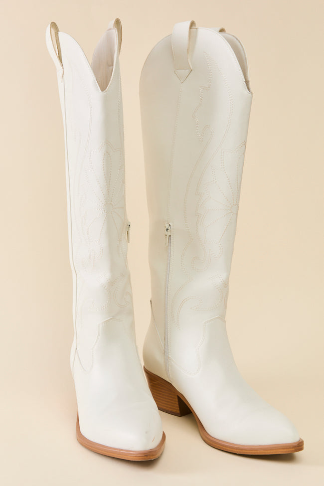 Shania White Cowboy Boots