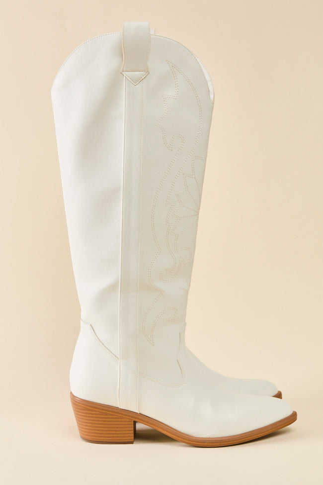 Shania White Cowboy Boots - Image 3