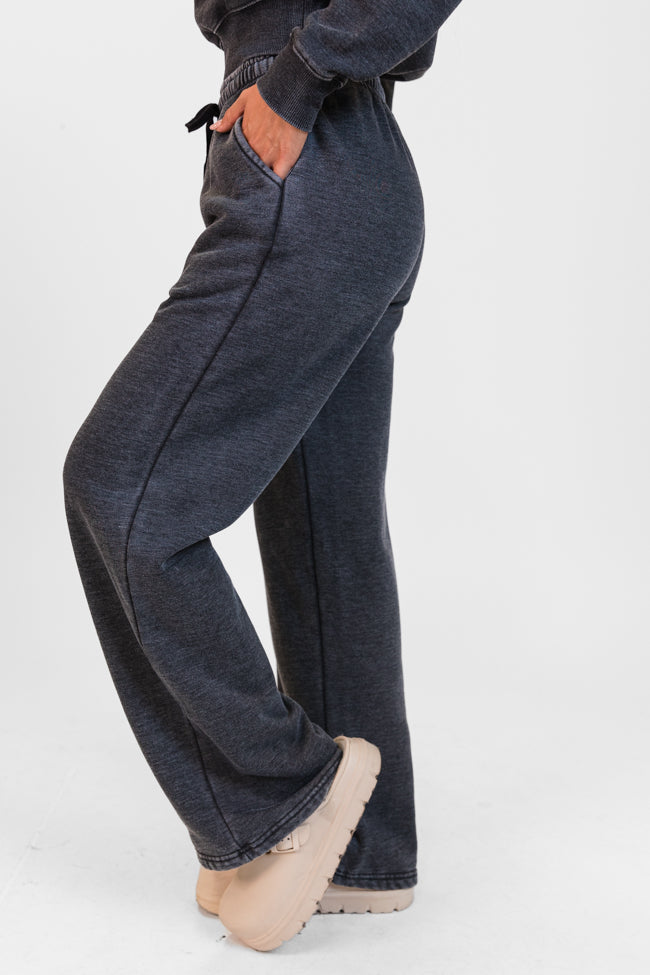 Learn As You Go Black Acid Washed Sweatpants - Image 8