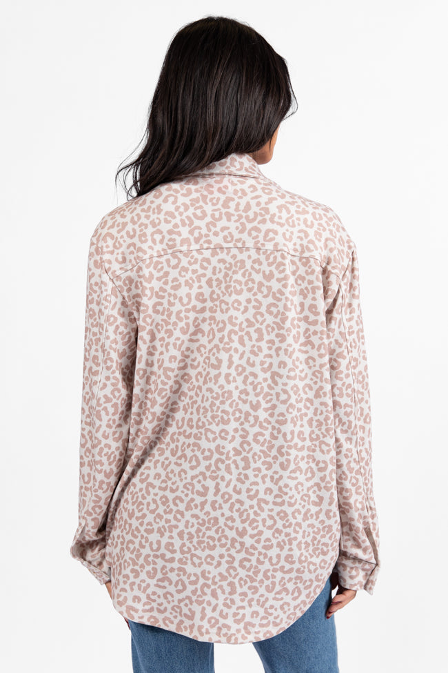 In Those Days Ivory and Beige Leopard Knit Shacket FINAL SALE - Image 5