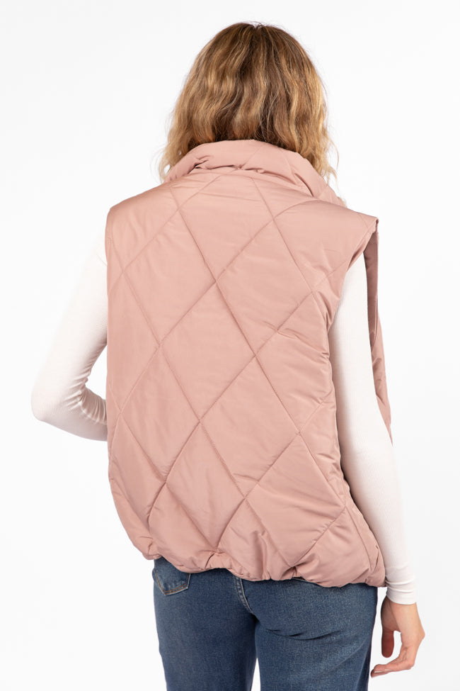 Mountainside Moment Mauve Quilted Puffer Vest - Image 6