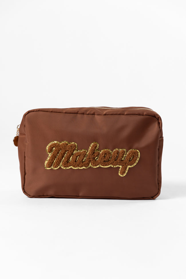 Brown Makeup Travel Pouch FINAL SALE