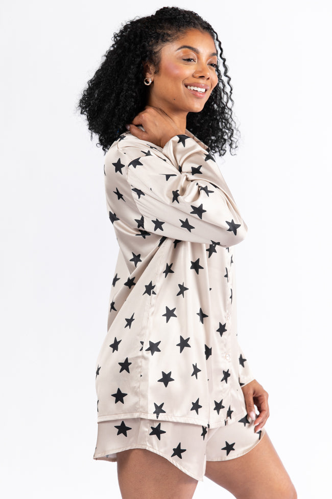 Pajama Party Neutral Stars Pajama Top FINAL SALE - Image 6