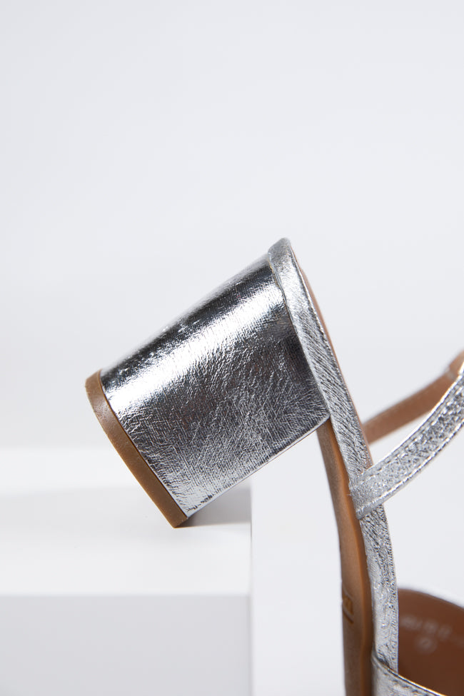 Drew Silver Bow Heels FINAL SALE - Image 4