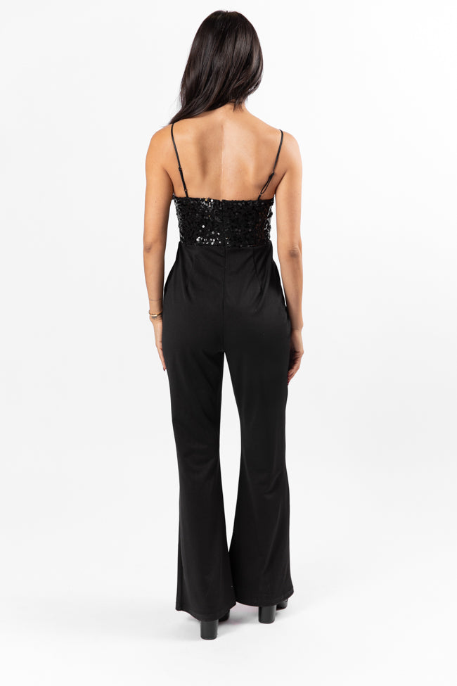 Even The Score Black Sequin Top Jumpsuit FINAL SALE - Image 8