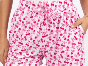 Over the Moon Cherry Hearts Pajama Shorts FINAL SALE