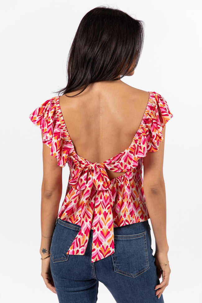 When We Met Multi Print Tie Back Padded Tank FINAL SALE - Image 5