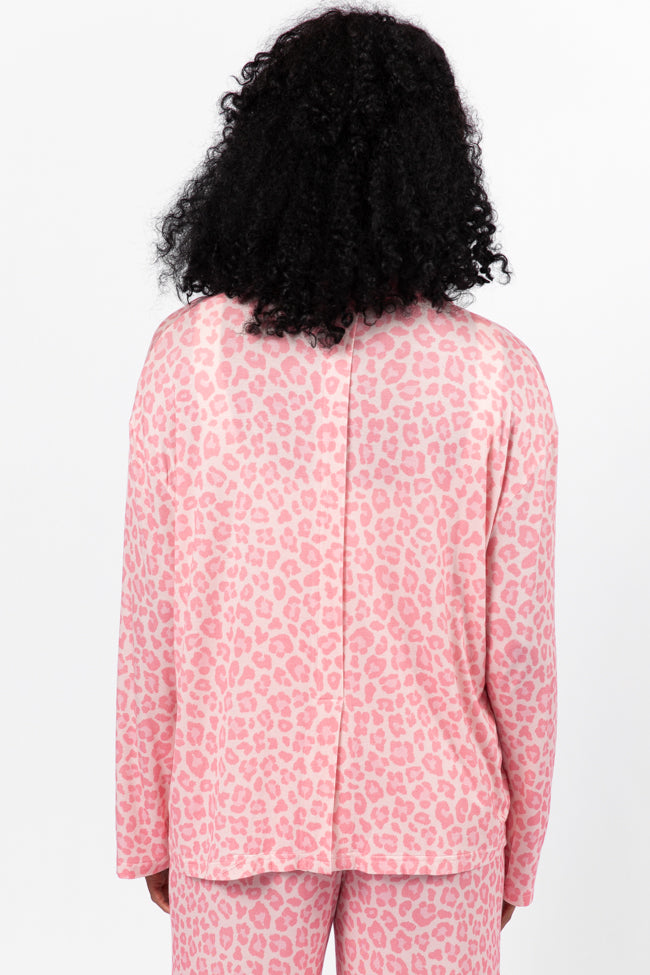 Sweet Dreams Pink Leopard Pajama Long Sleeve Top FINAL SALE - Image 4
