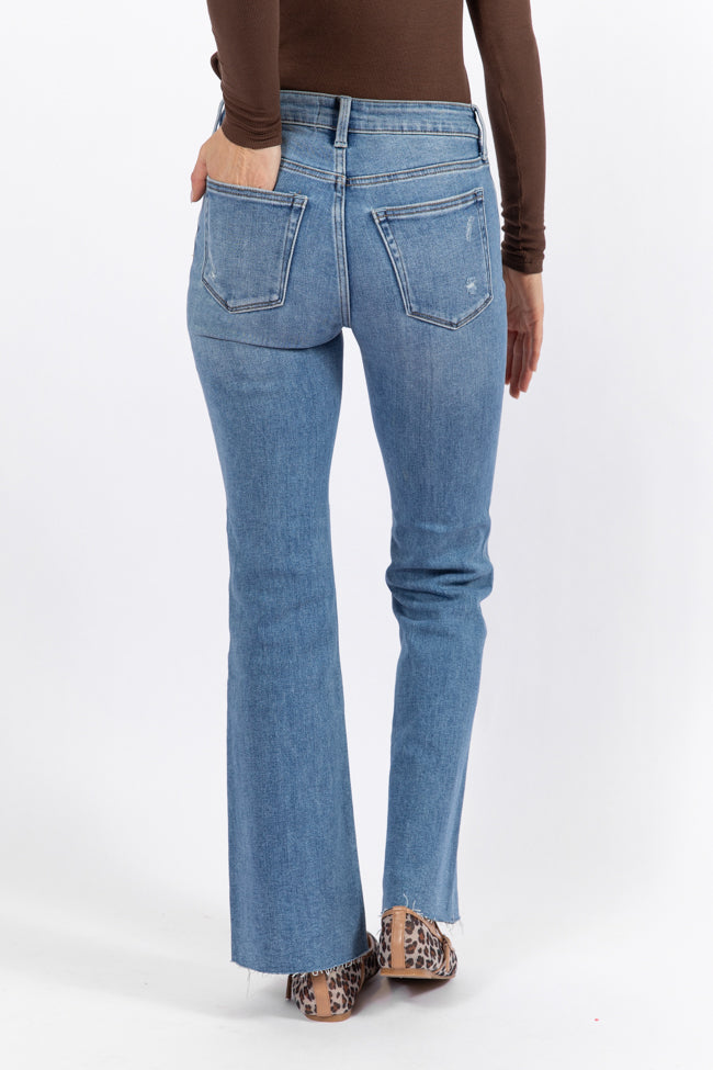 Eve Medium Wash Flare Jeans FINAL SALE - Image 5
