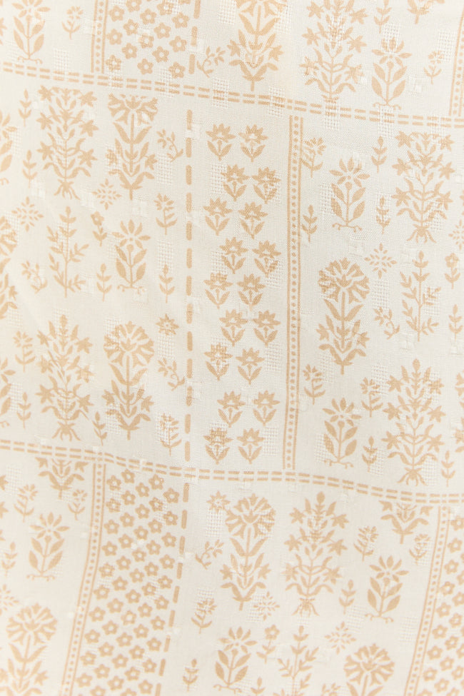 On The Horizon Tan Halter Neck Printed Romper FINAL SALE - Image 6