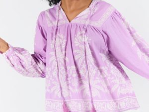 Unspoken Grace Purple Multi Printed Long Sleeve Blouse FINAL SALE