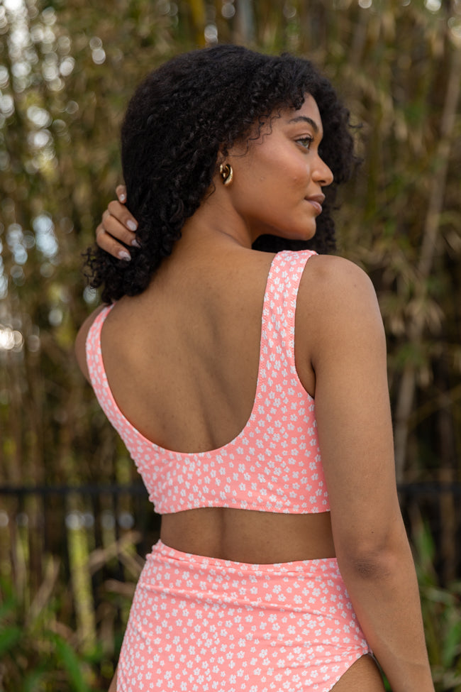 Botanical Bay Coral Floral Bikini Top FINAL SALE - Image 4