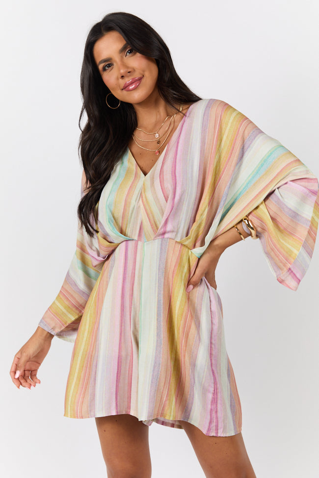 Nights In Watercolor Multi Print Romper FINAL SALE