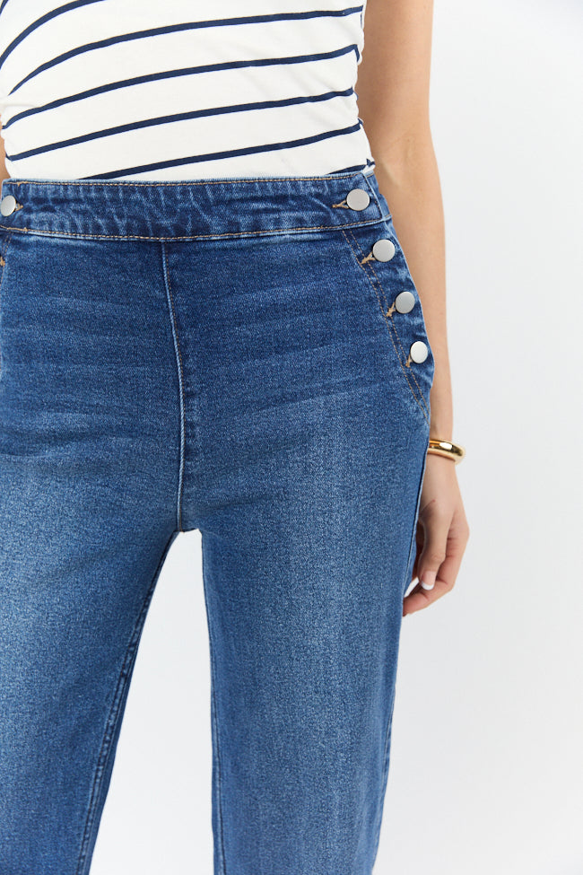 Sailor Medium Wash Wide Leg Jeans FINAL SALE - Image 3