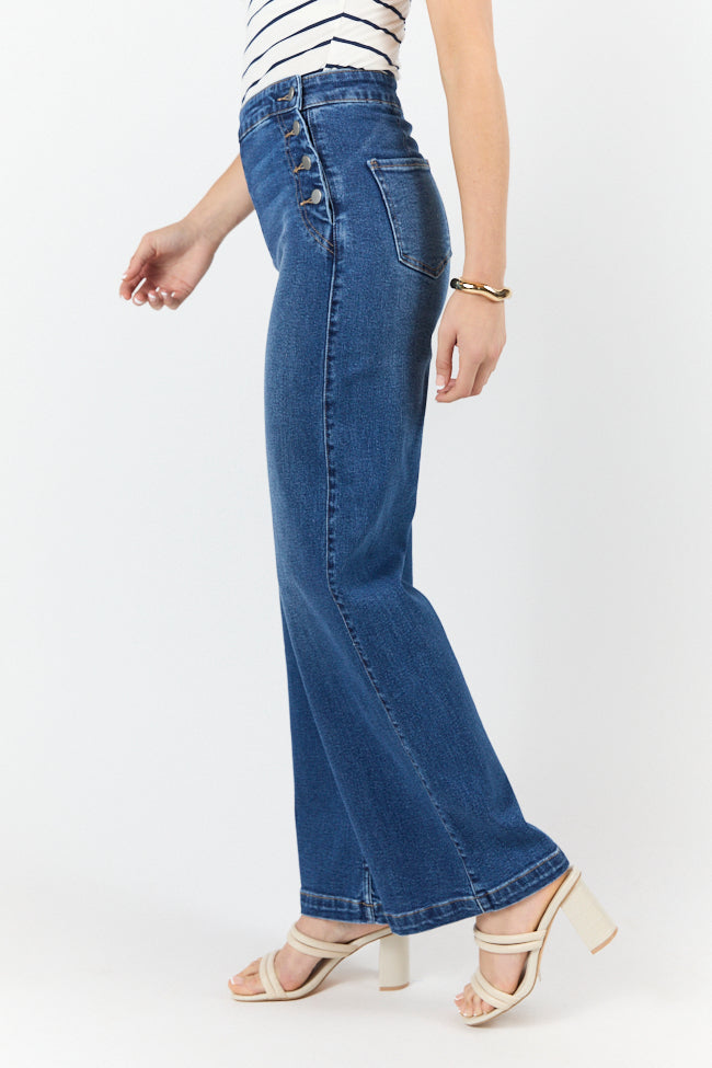 Sailor Medium Wash Wide Leg Jeans FINAL SALE - Image 4