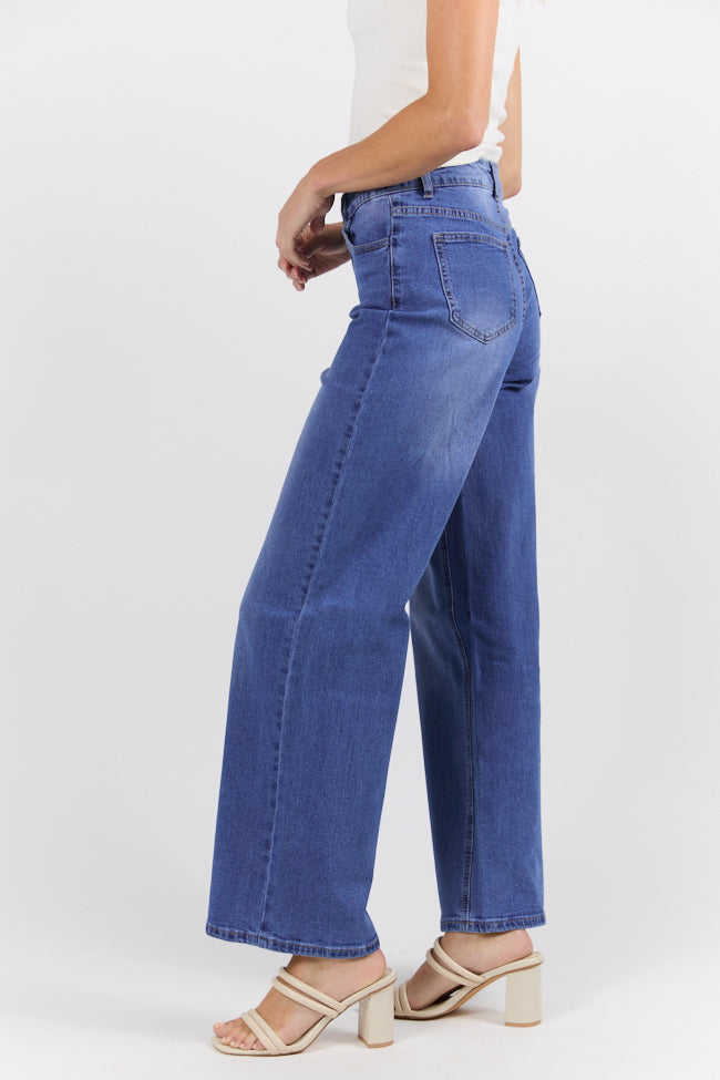 Monica Medium Wash Relaxed Jeans FINAL SALE - Image 3