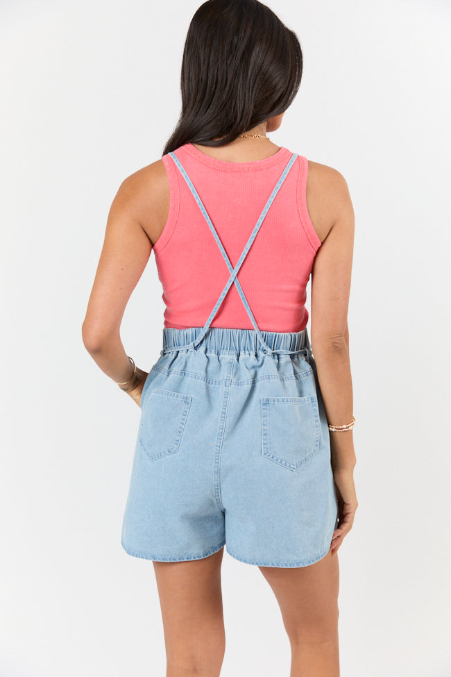 Better Perspective Blue Chambray Pull On Romper FINAL SALE - Image 5
