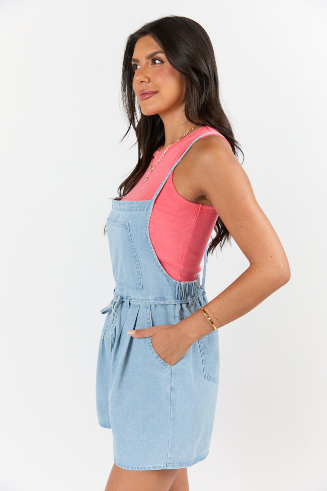Better Perspective Blue Chambray Pull On Romper FINAL SALE - Image 4