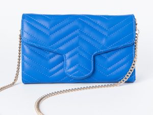 Blue Chevron Crossbody Purse FINAL SALE