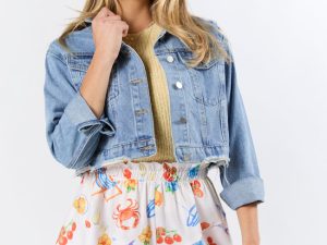 Run Around Town Medium Wash Deconstructed Denim Jacket FINAL SALE