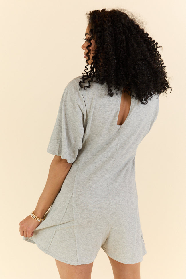 Something Different Grey Knit Romper FINAL SALE - Image 6