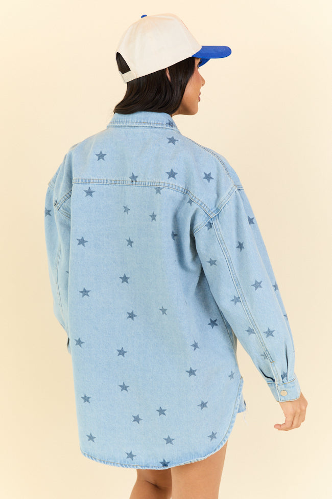 Born To Shine Star Denim Shirt FINAL SALE - Image 7