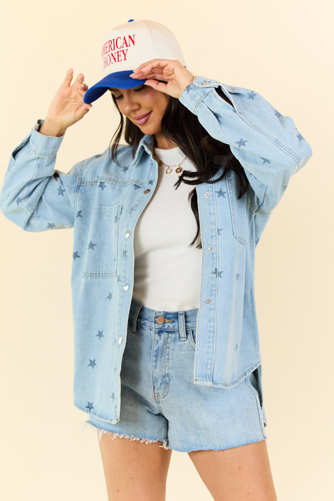 Born To Shine Star Denim Shirt FINAL SALE - Image 2