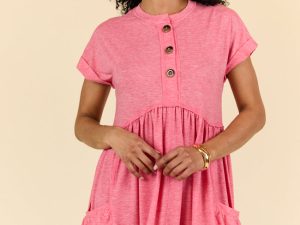 Whats The Occasion Red Button Knit Dress FINAL SALE