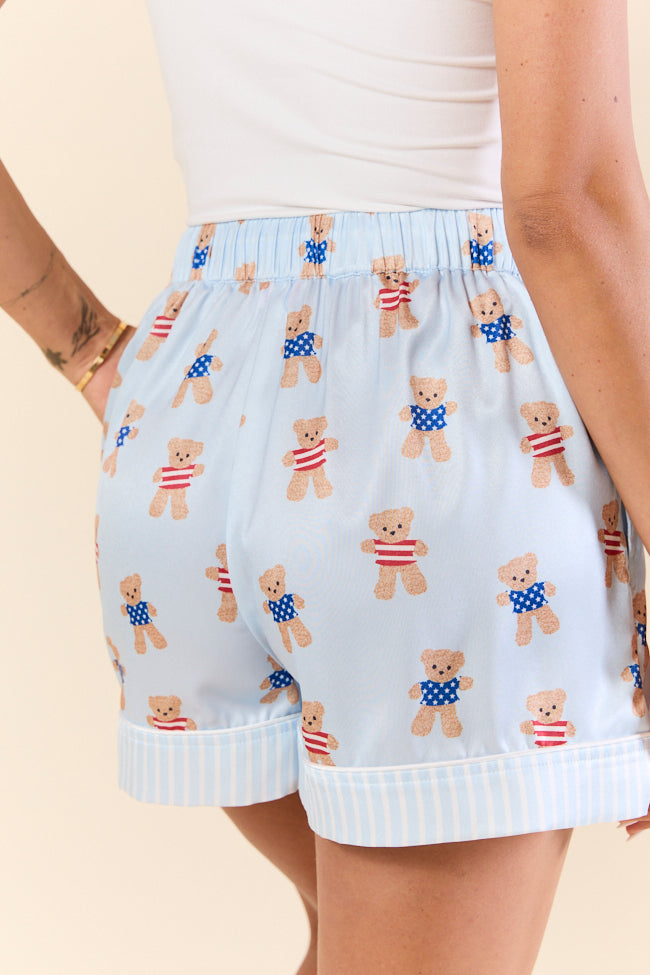 Bearly Asleep Teddy Bear Printed Pajama Shorts FINAL SALE - Image 5