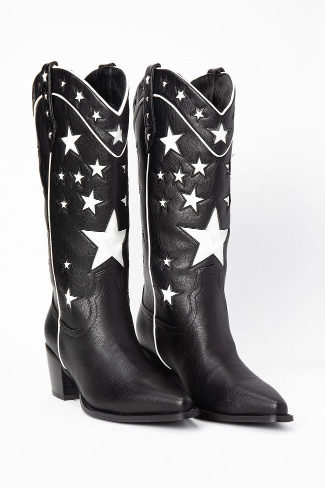 Dollie Black and White Star Boots FINAL SALE - Image 3