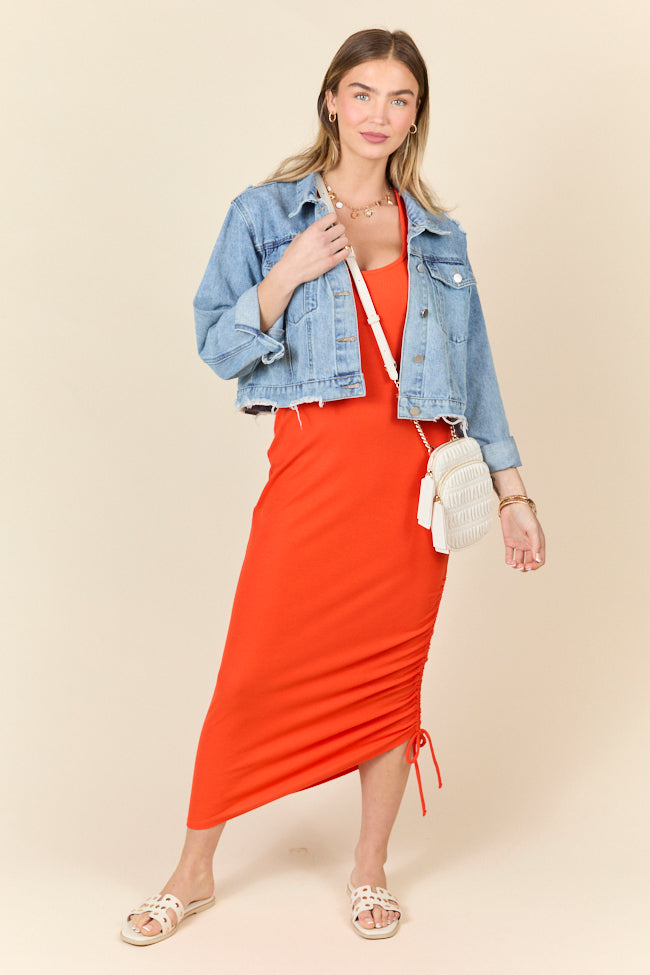 All The Reason Red Razor Back Knit Dress FINAL SALE - Image 2