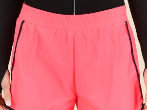 On The Move Neon Coral Contrast Trim Running Shorts FINAL SALE