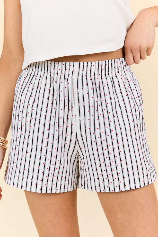 Living My Truth Stripes And Hearts Boxer Shorts FINAL SALE