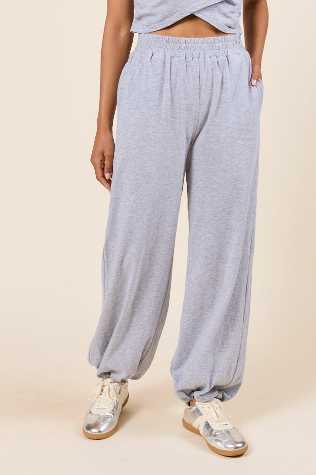 Tinley Heather Grey Lounge Jogger Pants - Image 2