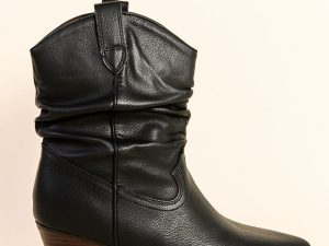 Kit Black Scrunch Western Boots FINAL SALE