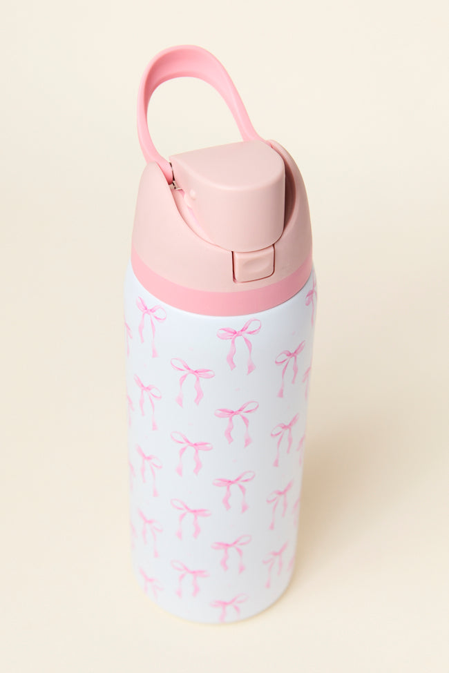 Pink Bow 32 Oz Water Bottle - Image 4
