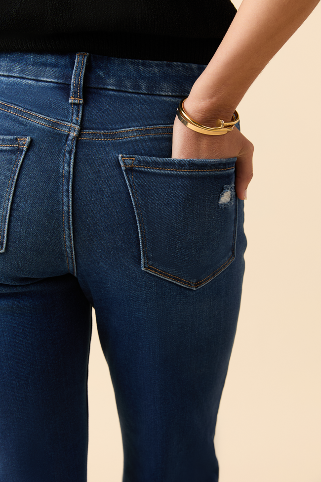 Delaney Dark Wash Relaxed Flare Jeans - Image 6