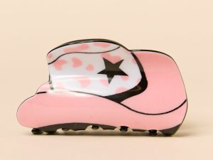 Mariah Pink Cowboy Hat Claw Clip FINAL SALE