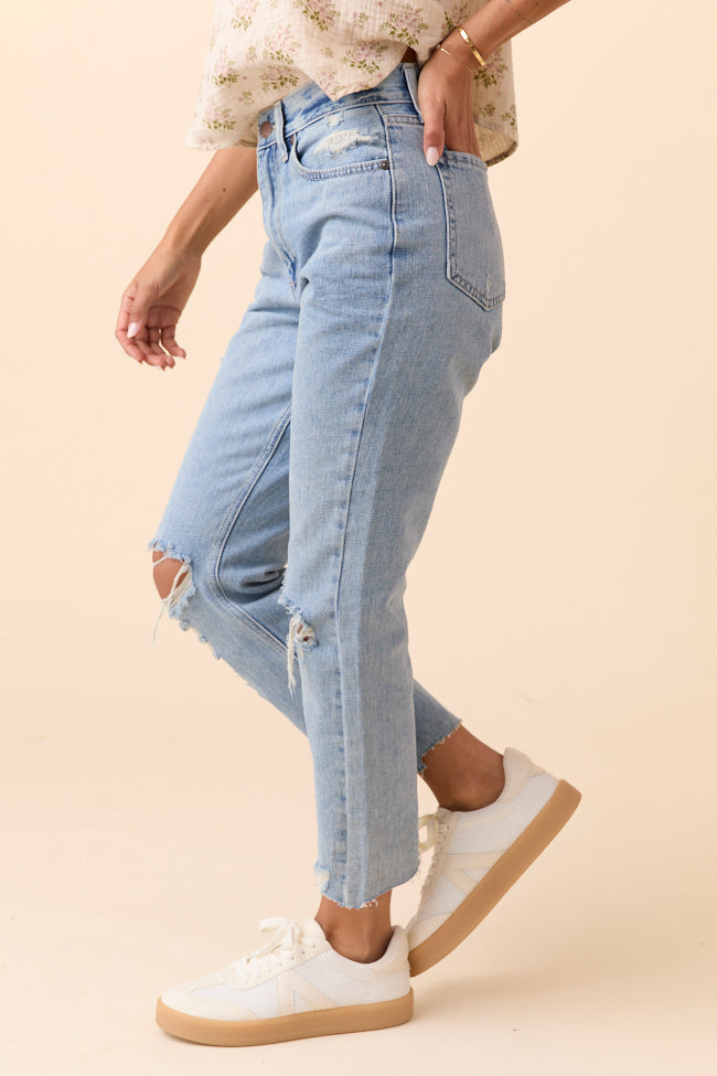 Nadine High Rise Light Denim Straight Leg Jeans - Image 4