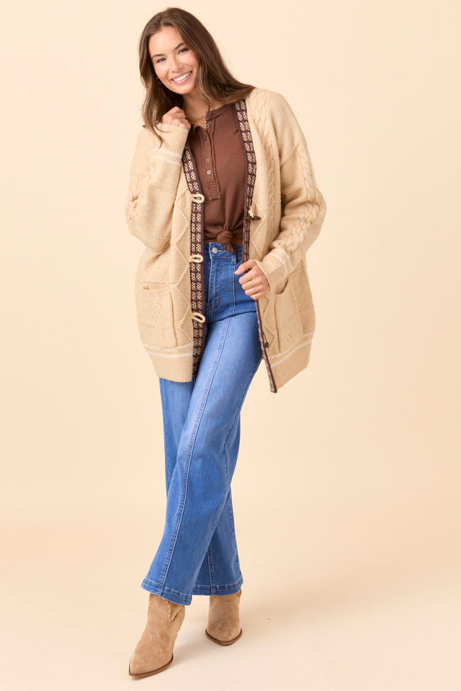 Josephine Tan Knit Cardigan - Image 3