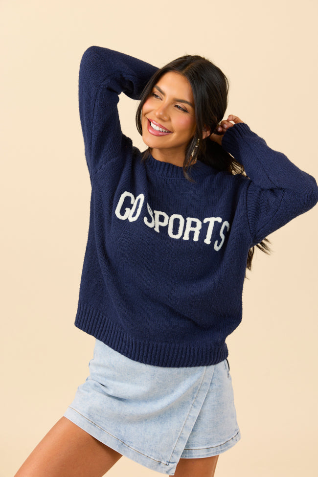 Tatum Go Sports Navy Blue Sweater FINAL SALE - Image 3