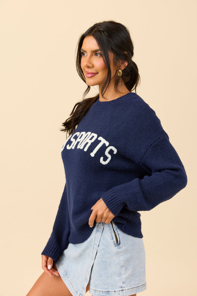 Tatum Go Sports Navy Blue Sweater FINAL SALE - Image 5