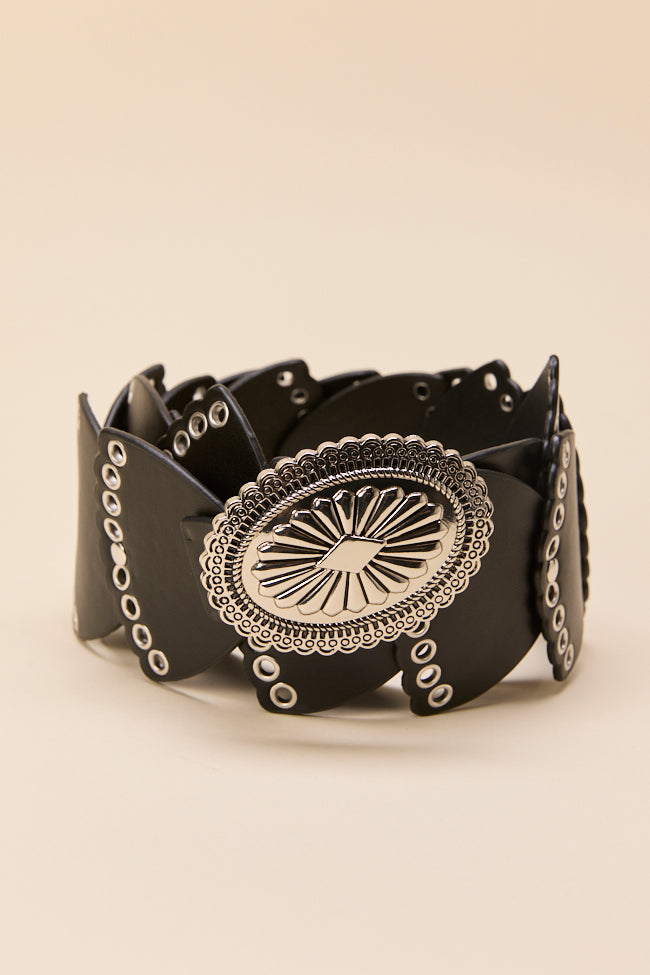 Francesca Black Concho Hip Belt - Image 3