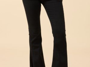 My Favorite Black Slit Hem Jeans